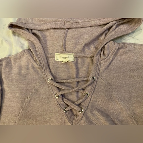 Mauve/lilac-coloured hooded long-sleeve shirt - Picture 4 of 4